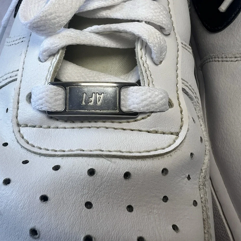 NIKE Men's Air Force 1 '07 Low White Black Size 10.5
